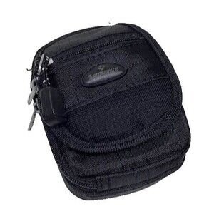 Samsonite Small Camera Money ID Holder Pouch Bag Waist Belt Black Pockets Case